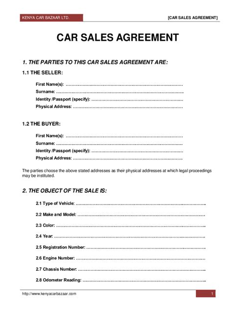 Vehicle Sale Agreement In Word Format Kenya Land sale agreement in Kenya.  Vehicle Sale Agreement In Word Format Kenya